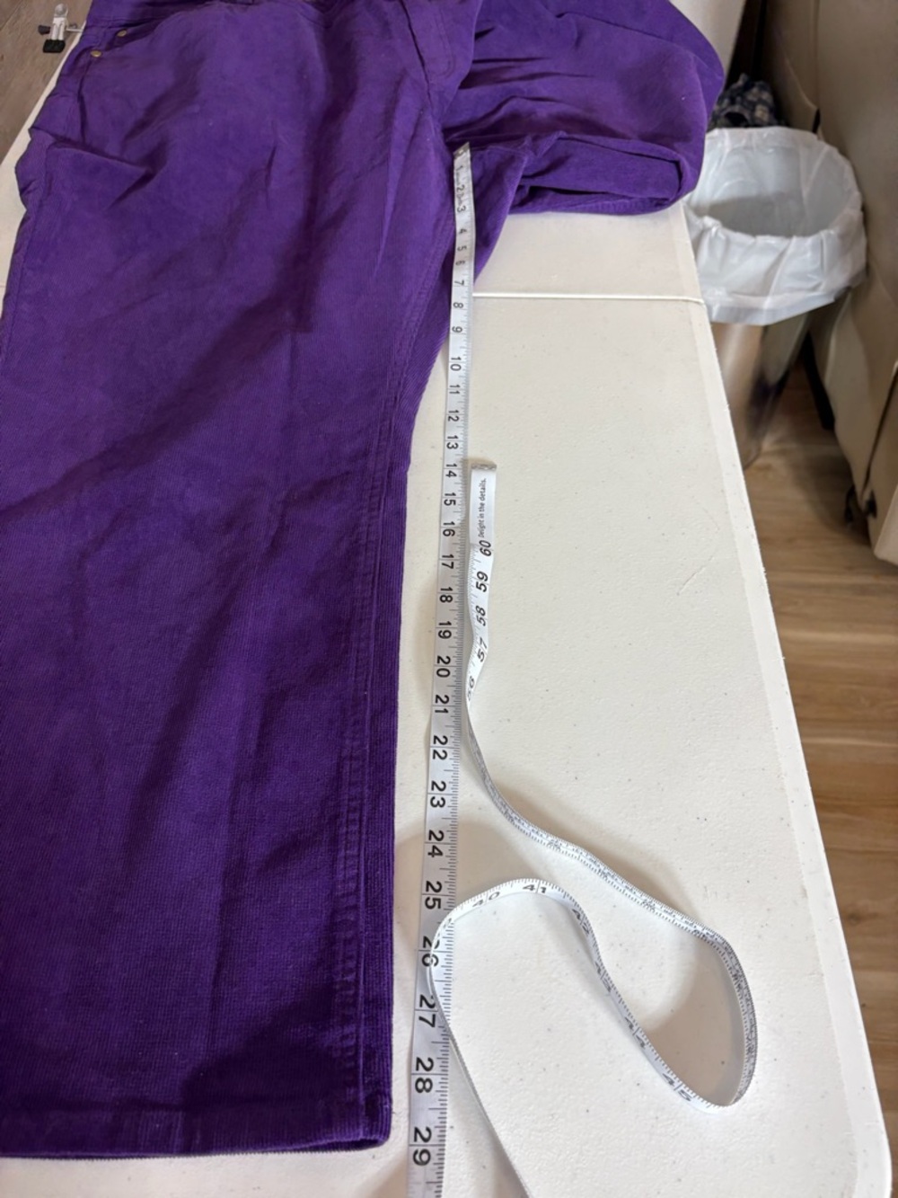 Woman Within Purple Corduroy Trousers - Deep Violet Straight Leg 1293 - Picture 11 of 11